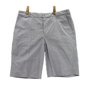 Lauren Ralph Lauren Active Shorts 12 Navy White Striped Bermuda Coastal Nautical